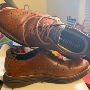 Cole Haan Tan Leather Oxford Shoes